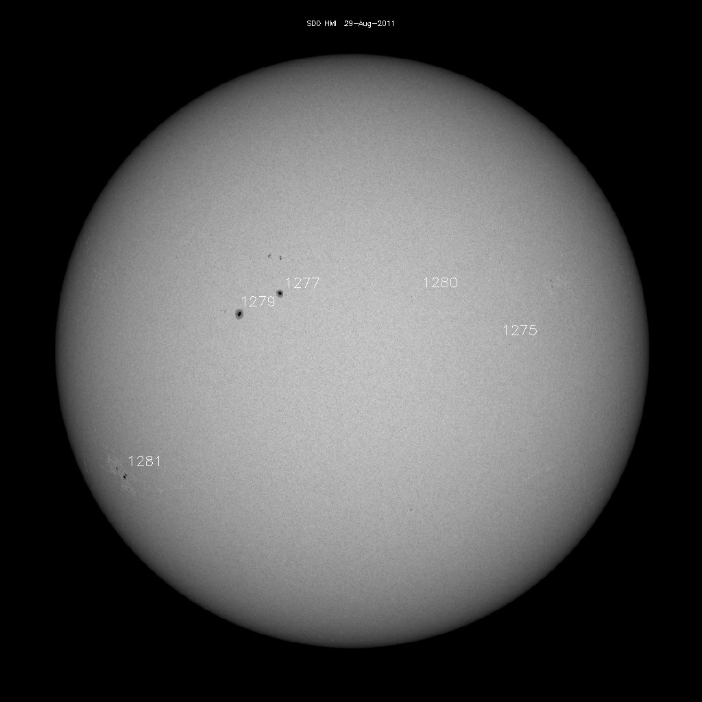 Sunspot regions