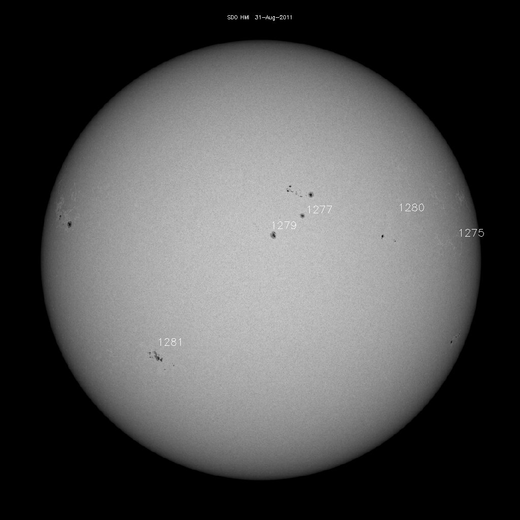 Sunspot regions