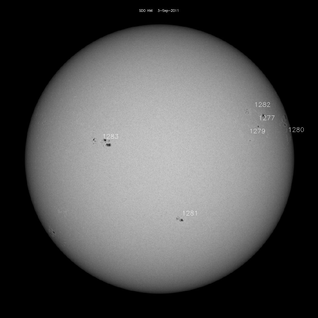 Sunspot regions