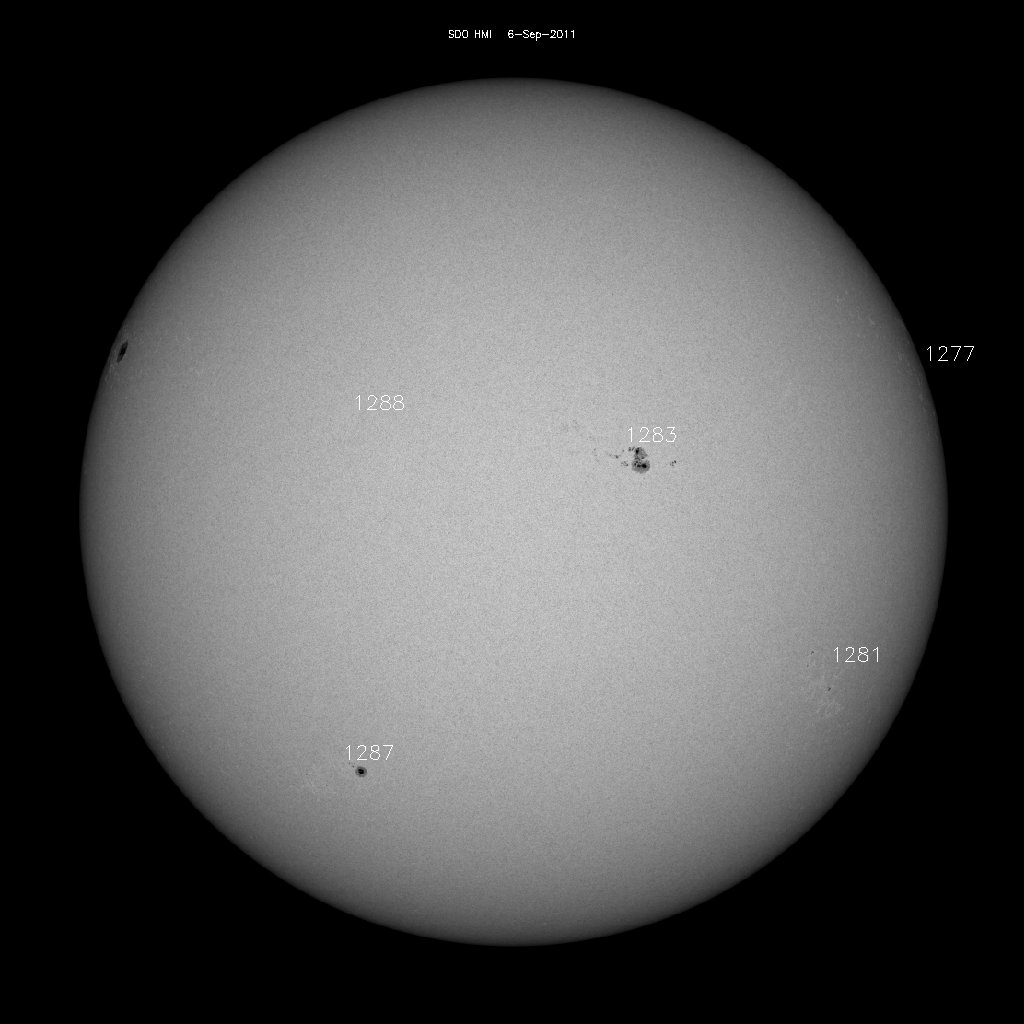 Sunspot regions