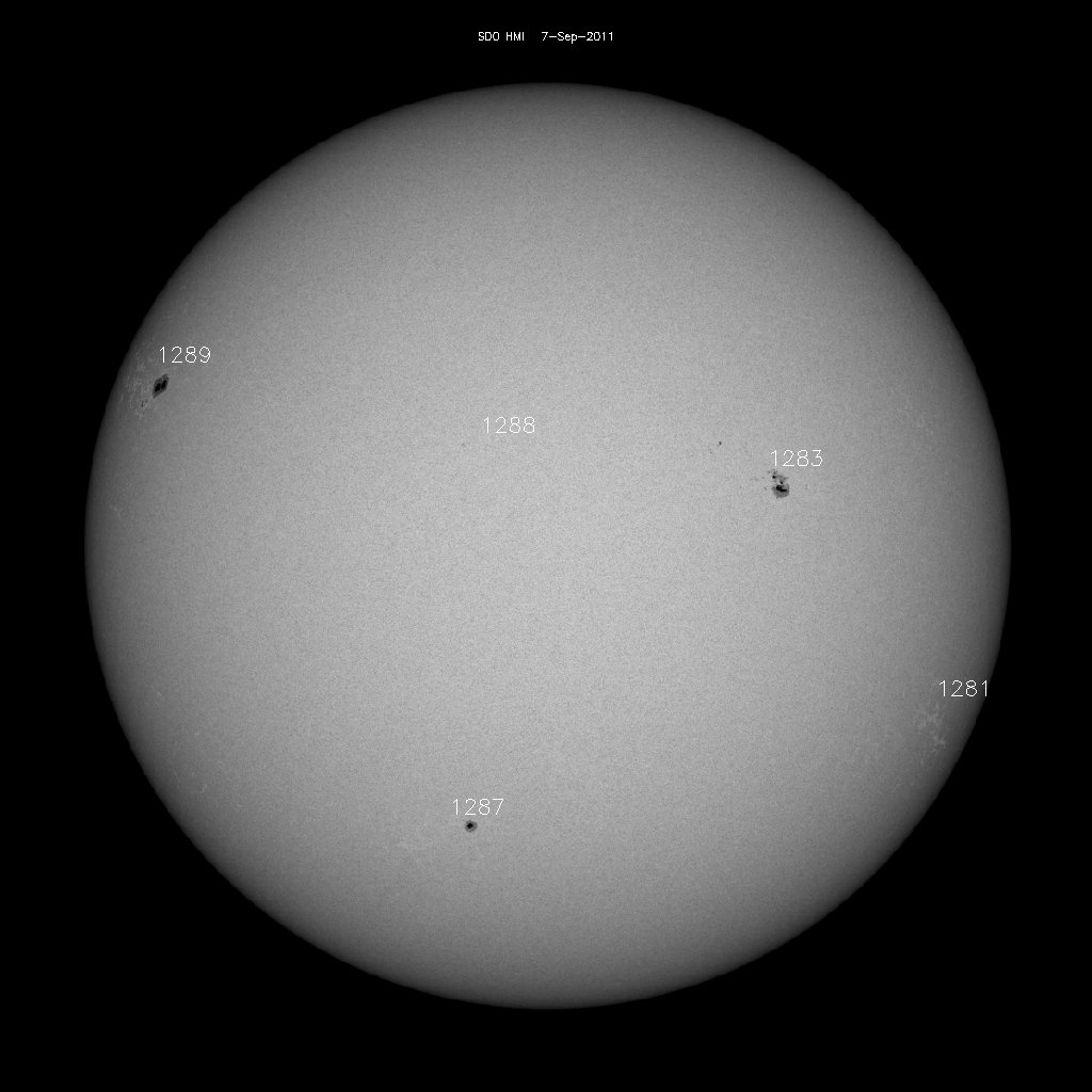 Sunspot regions