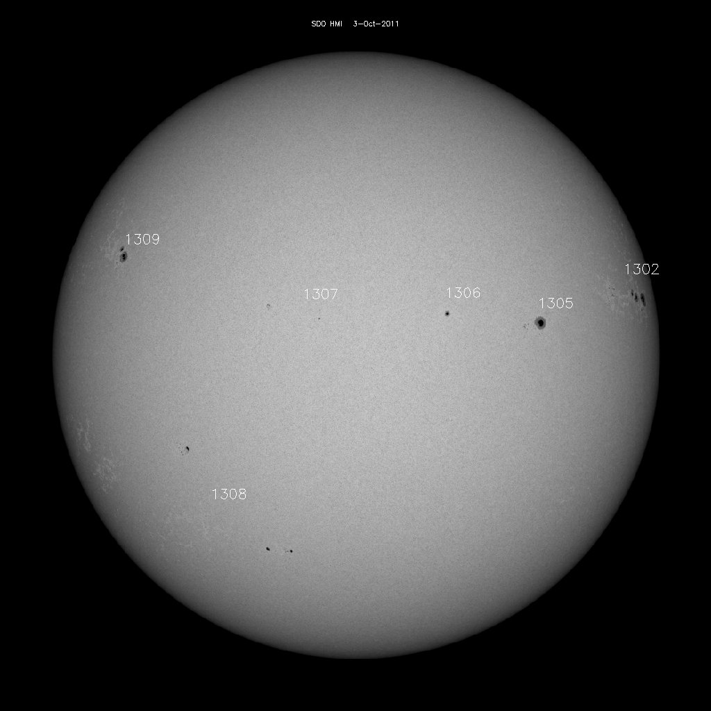 Sunspot regions