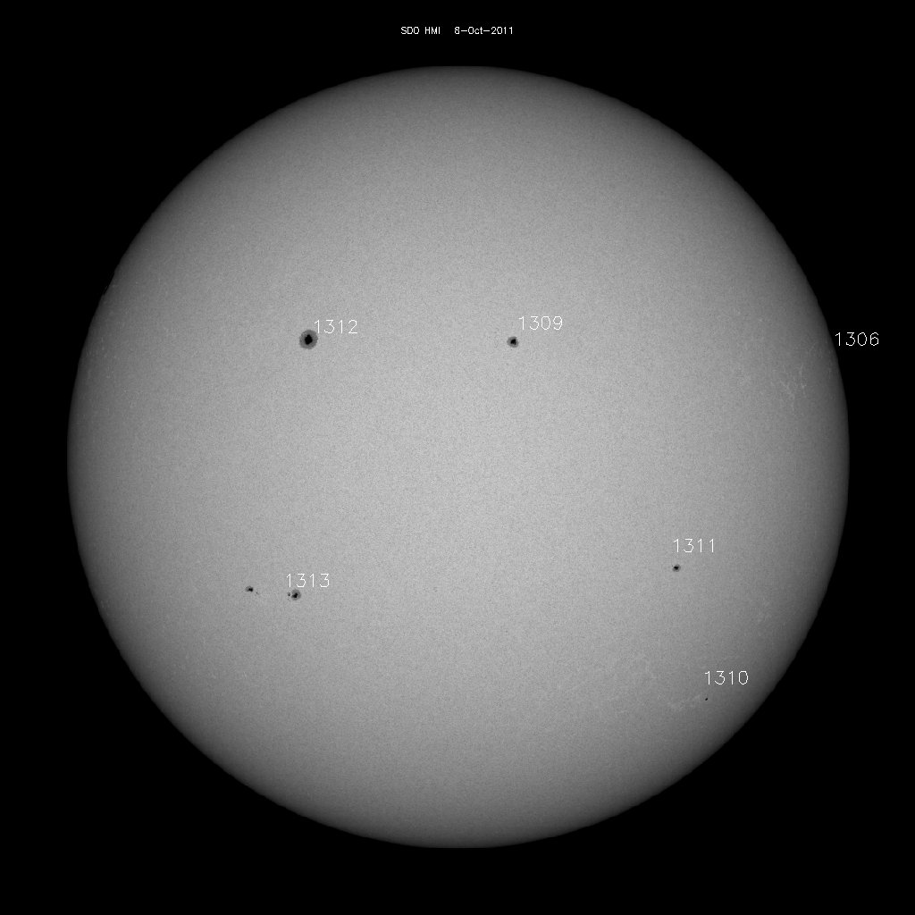 Sunspot regions