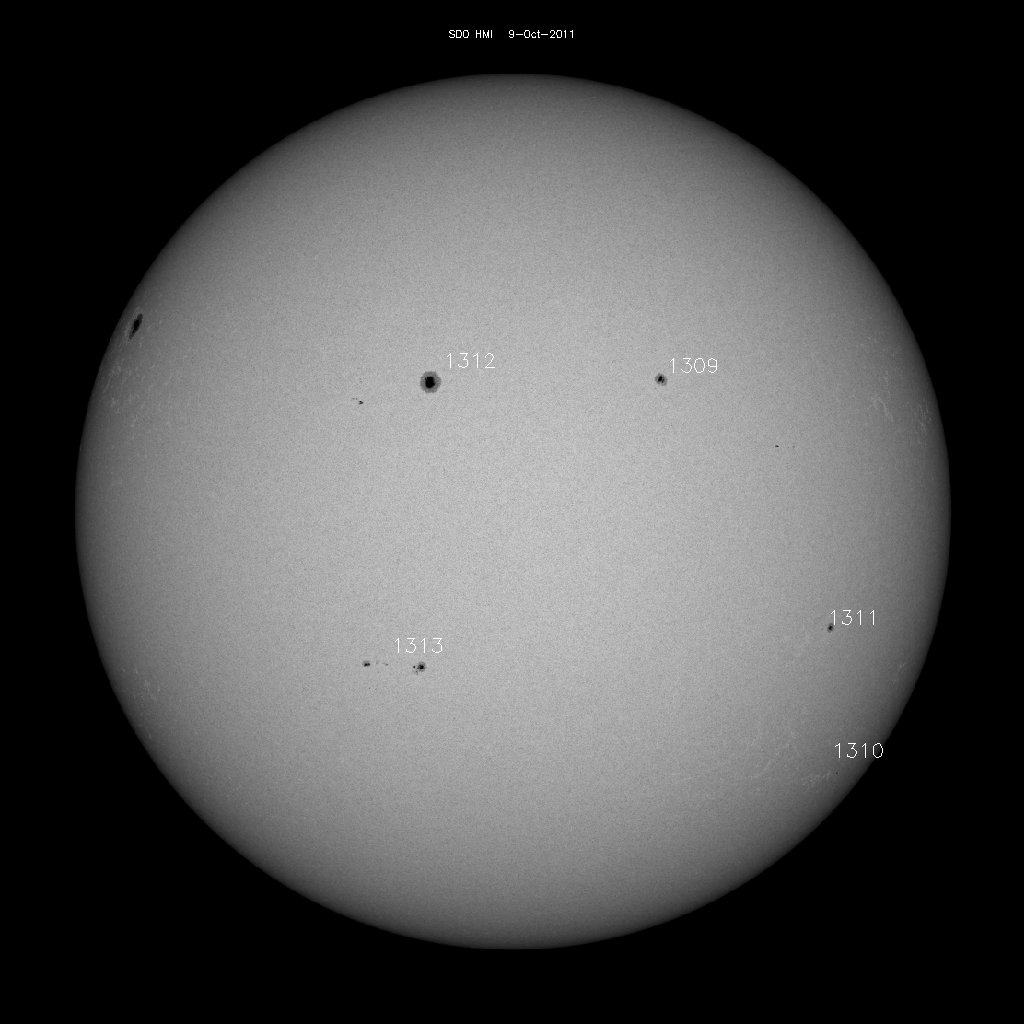 Sunspot regions