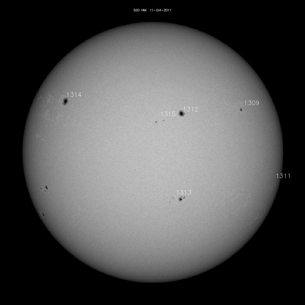 Sunspot regions