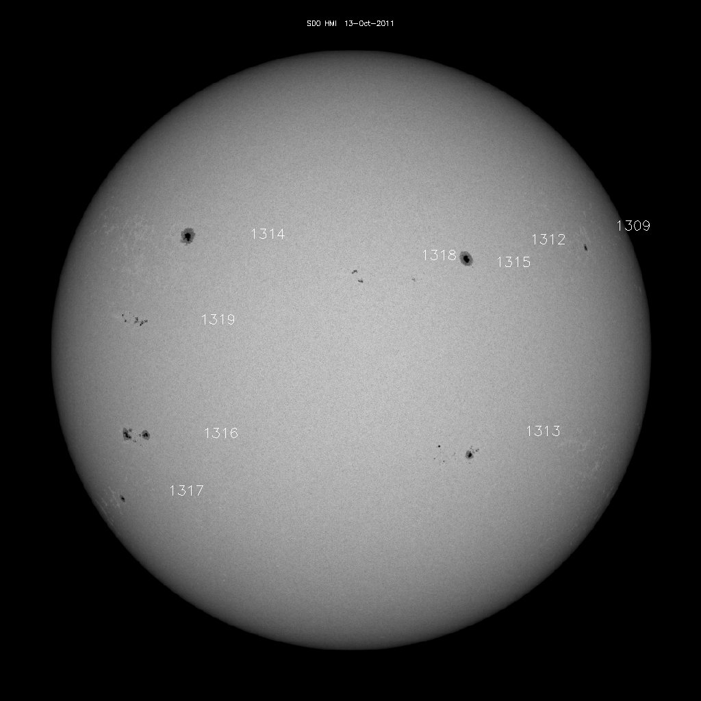 Sunspot regions