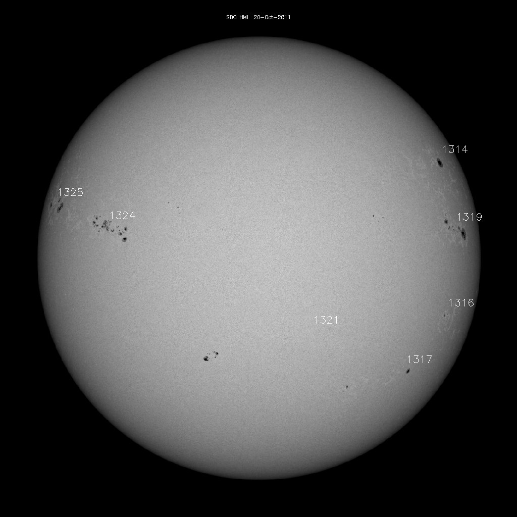 Sunspot regions