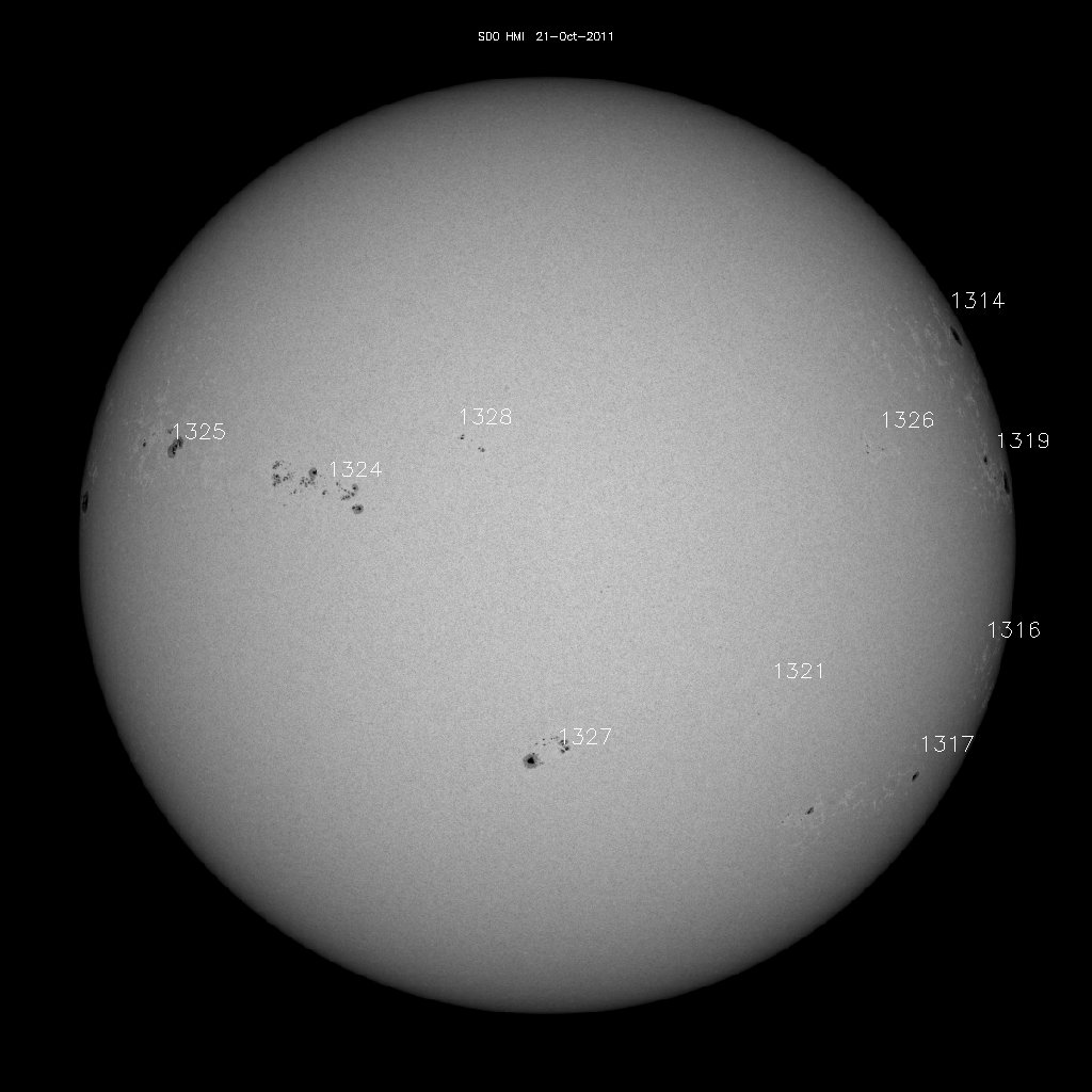 Sunspot regions