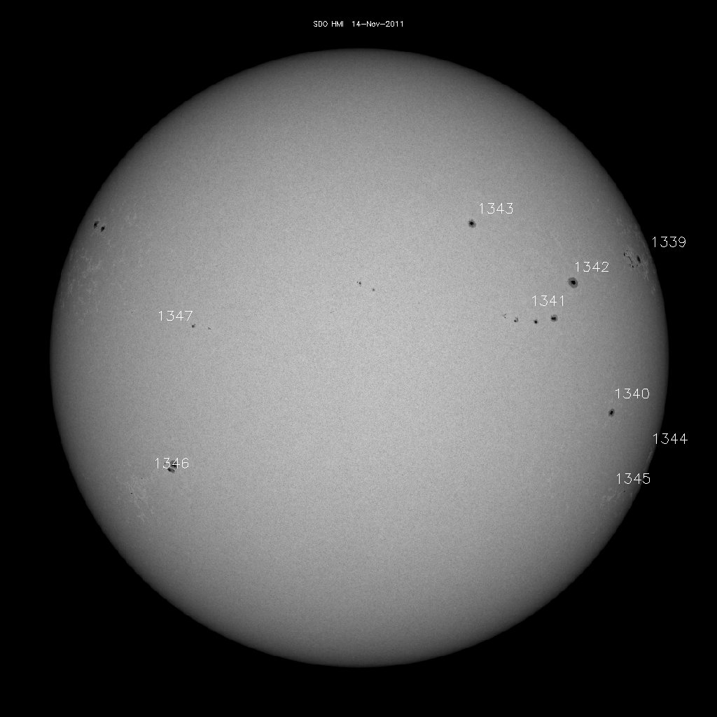 Sunspot regions