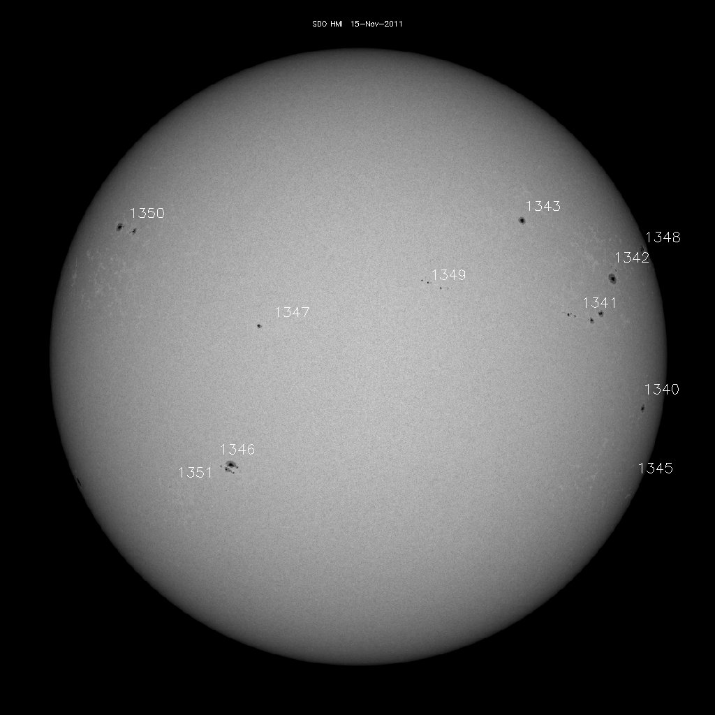 Sunspot regions