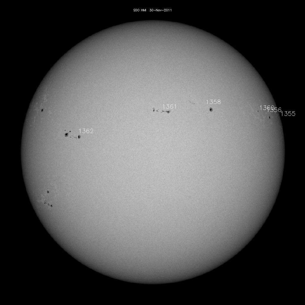 Sunspot regions