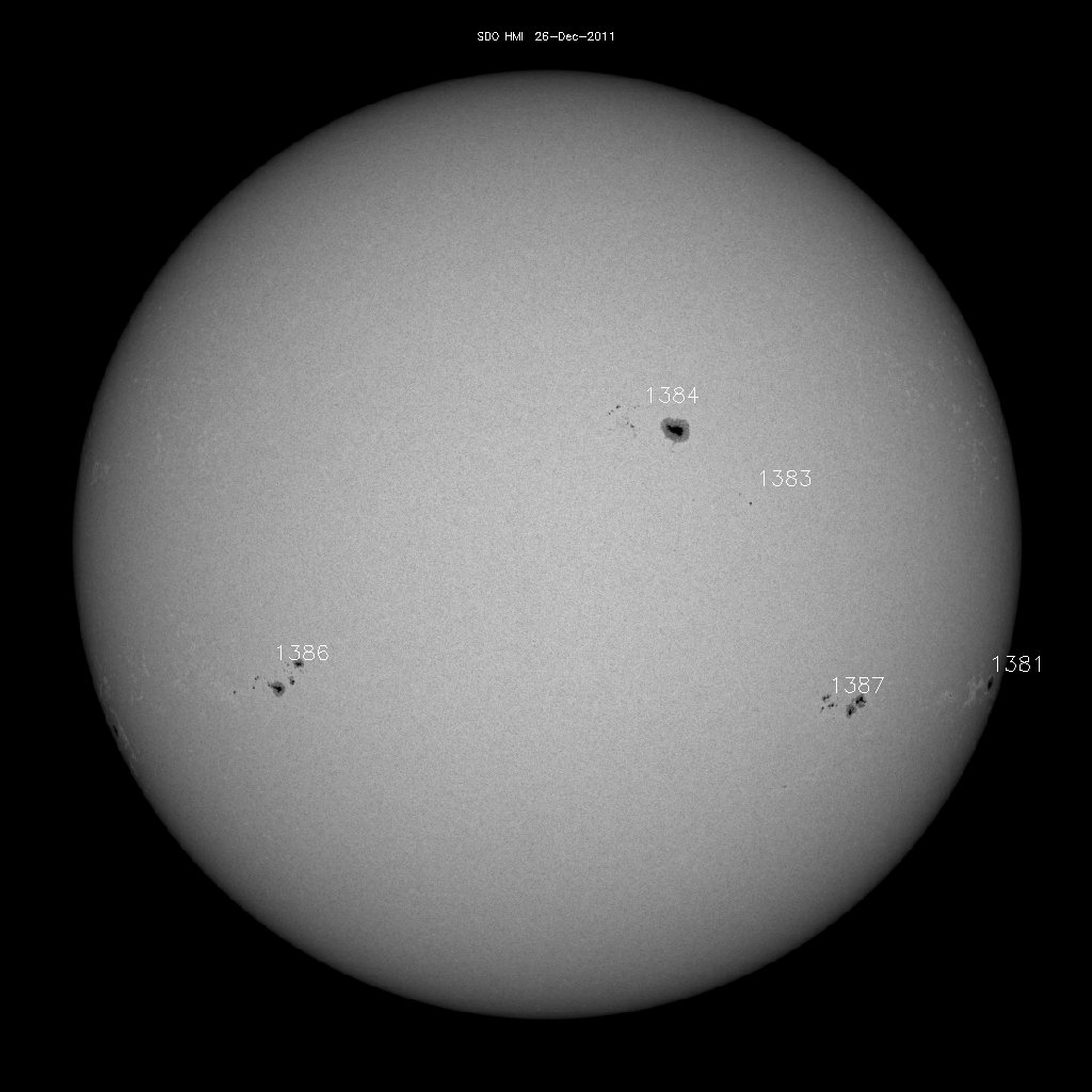 Sunspot regions