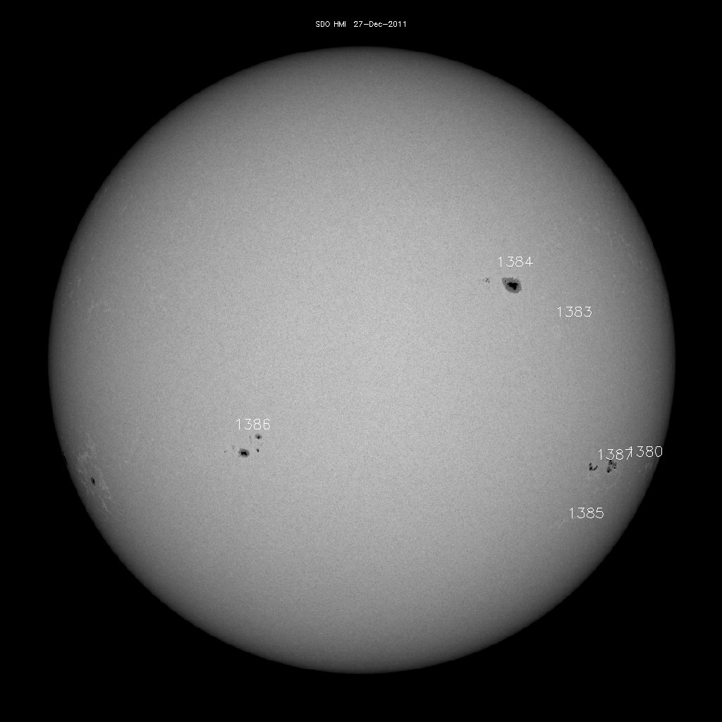 Sunspot regions