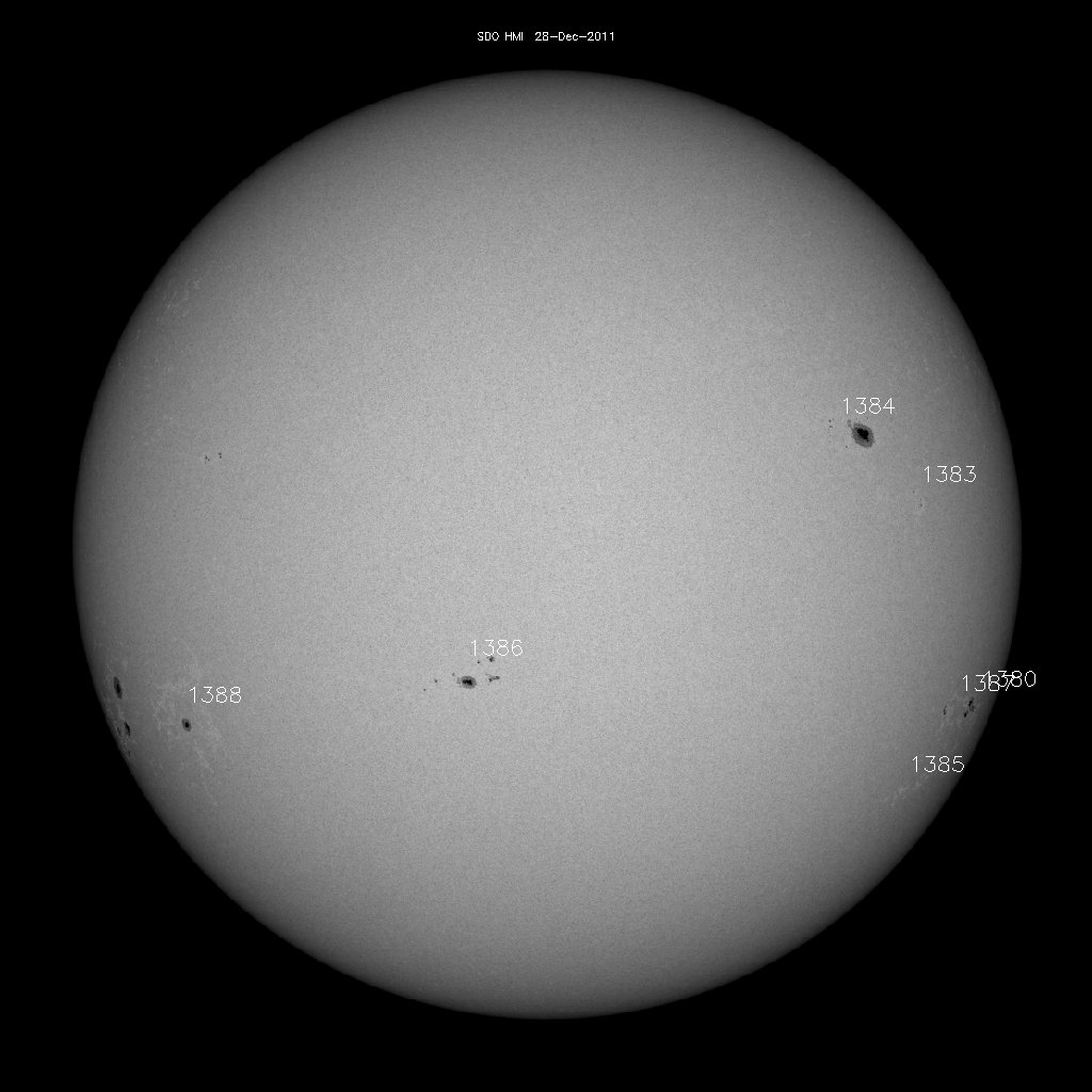 Sunspot regions