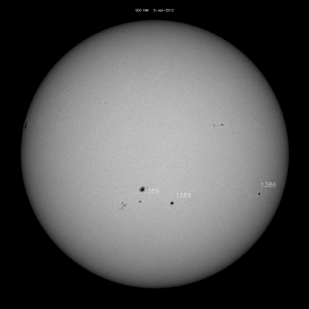 Sunspot regions