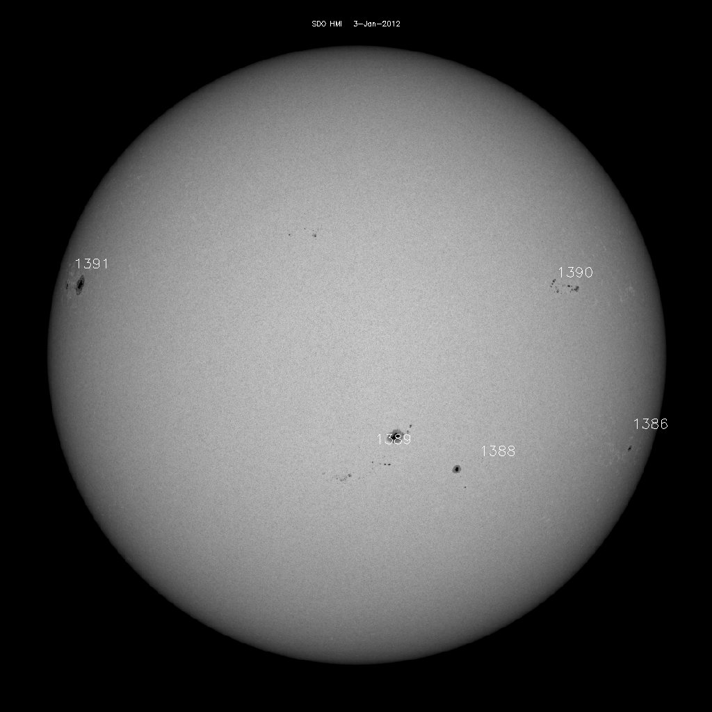 Sunspot regions