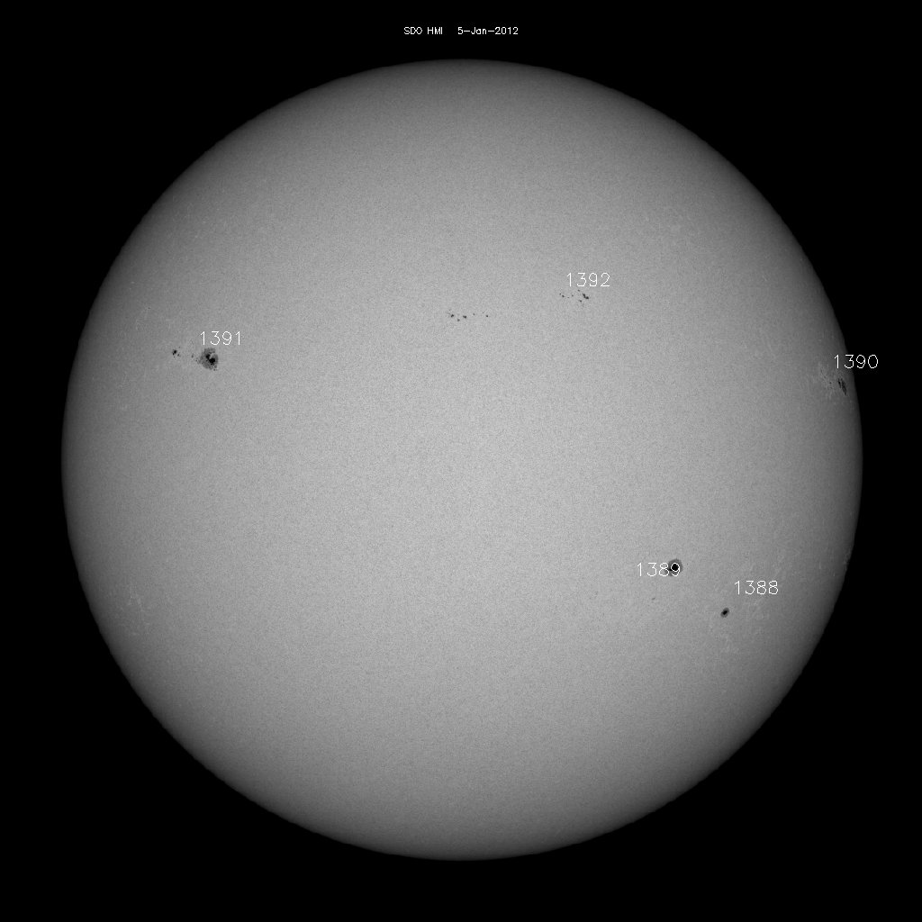 Sunspot regions