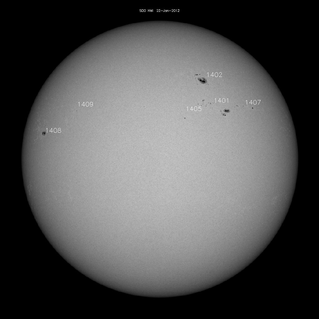 Sunspot regions