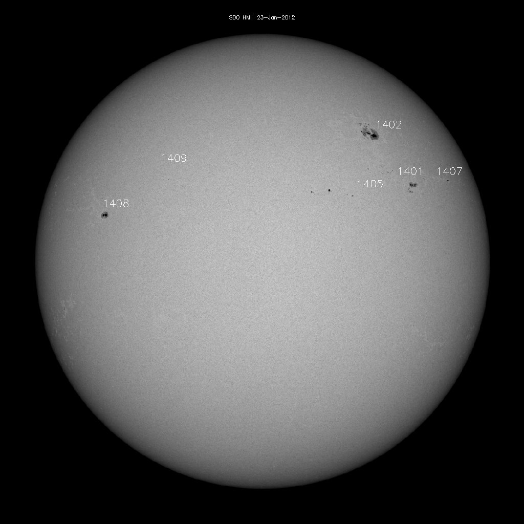 Sunspot regions