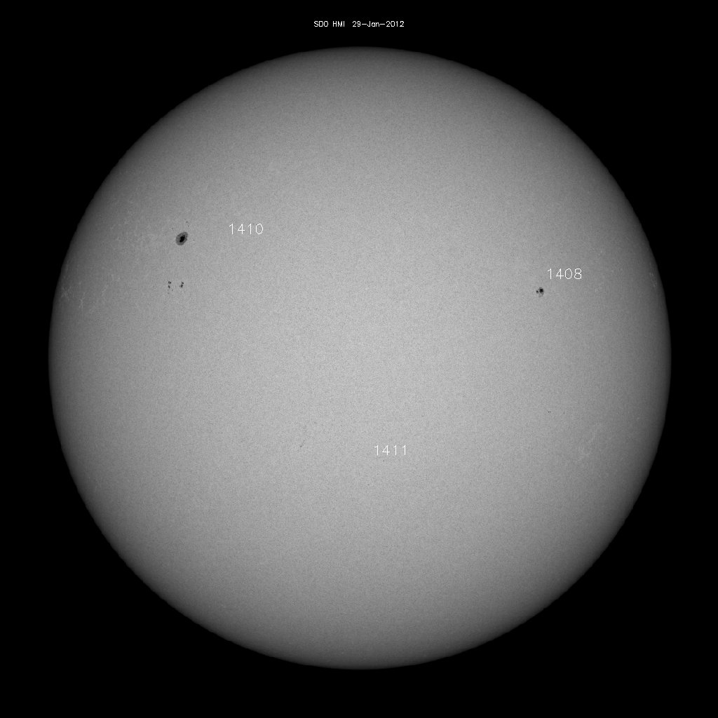 Sunspot regions