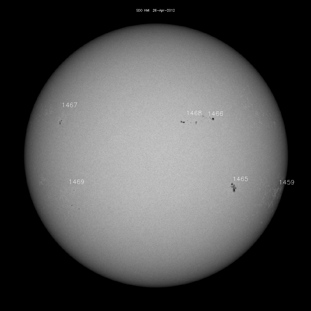 Sunspot regions