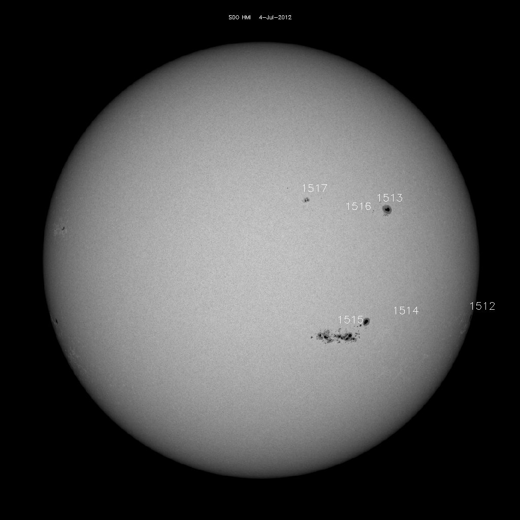 Sunspot regions