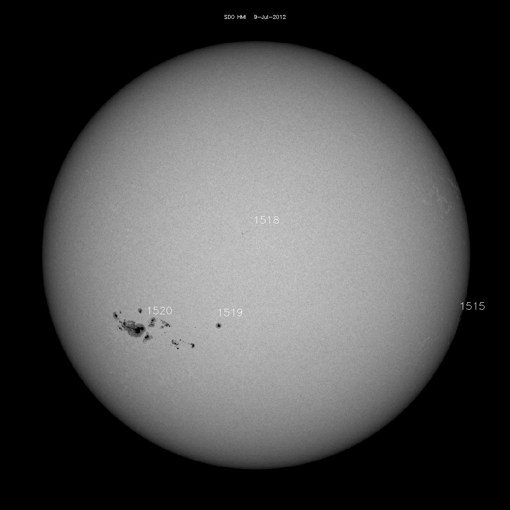 Sunspot regions