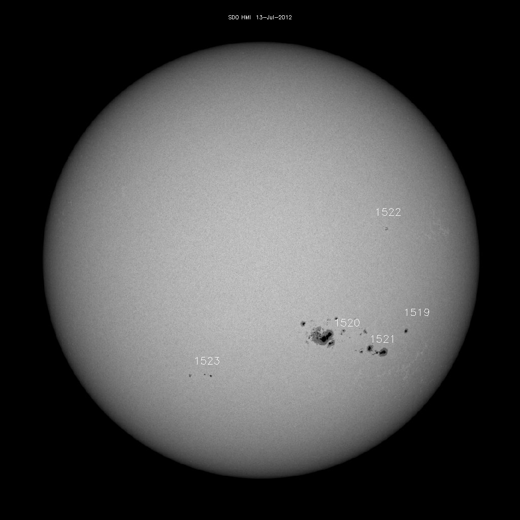 Sunspot regions