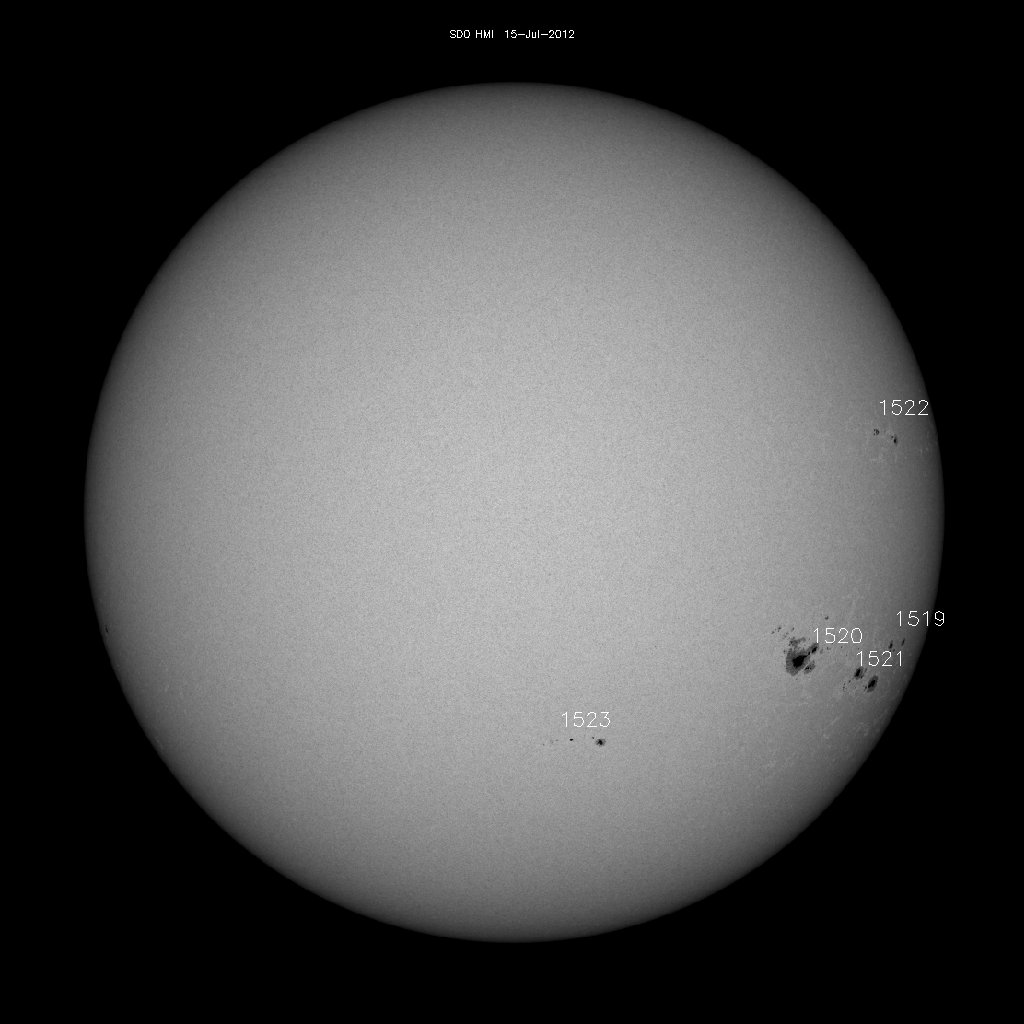 Sunspot regions