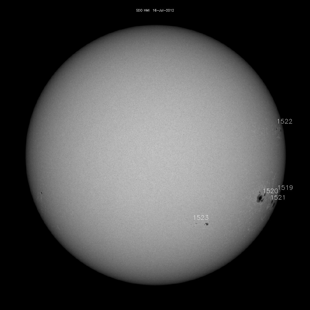 Sunspot regions