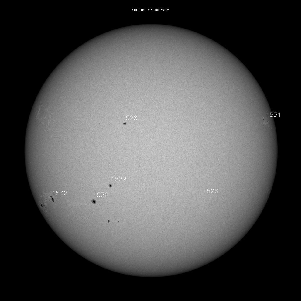 Sunspot regions