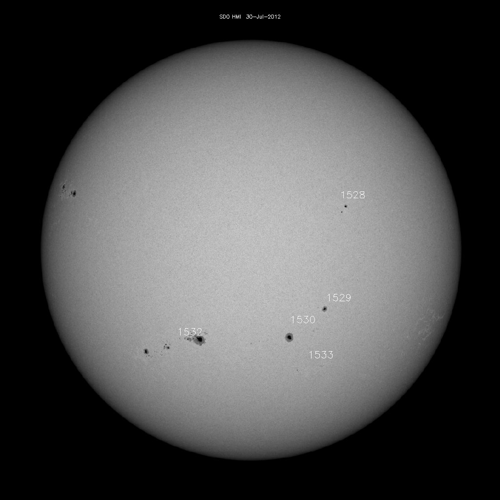 Sunspot regions