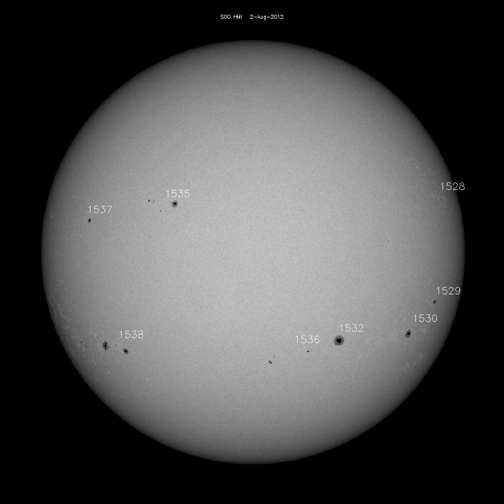 Sunspot regions