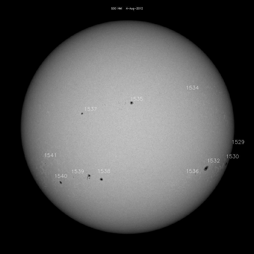 Sunspot regions