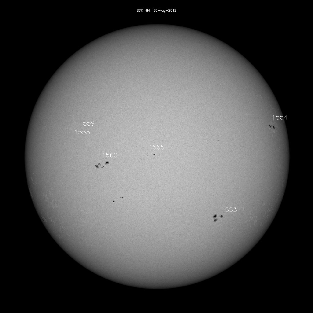 Sunspot regions