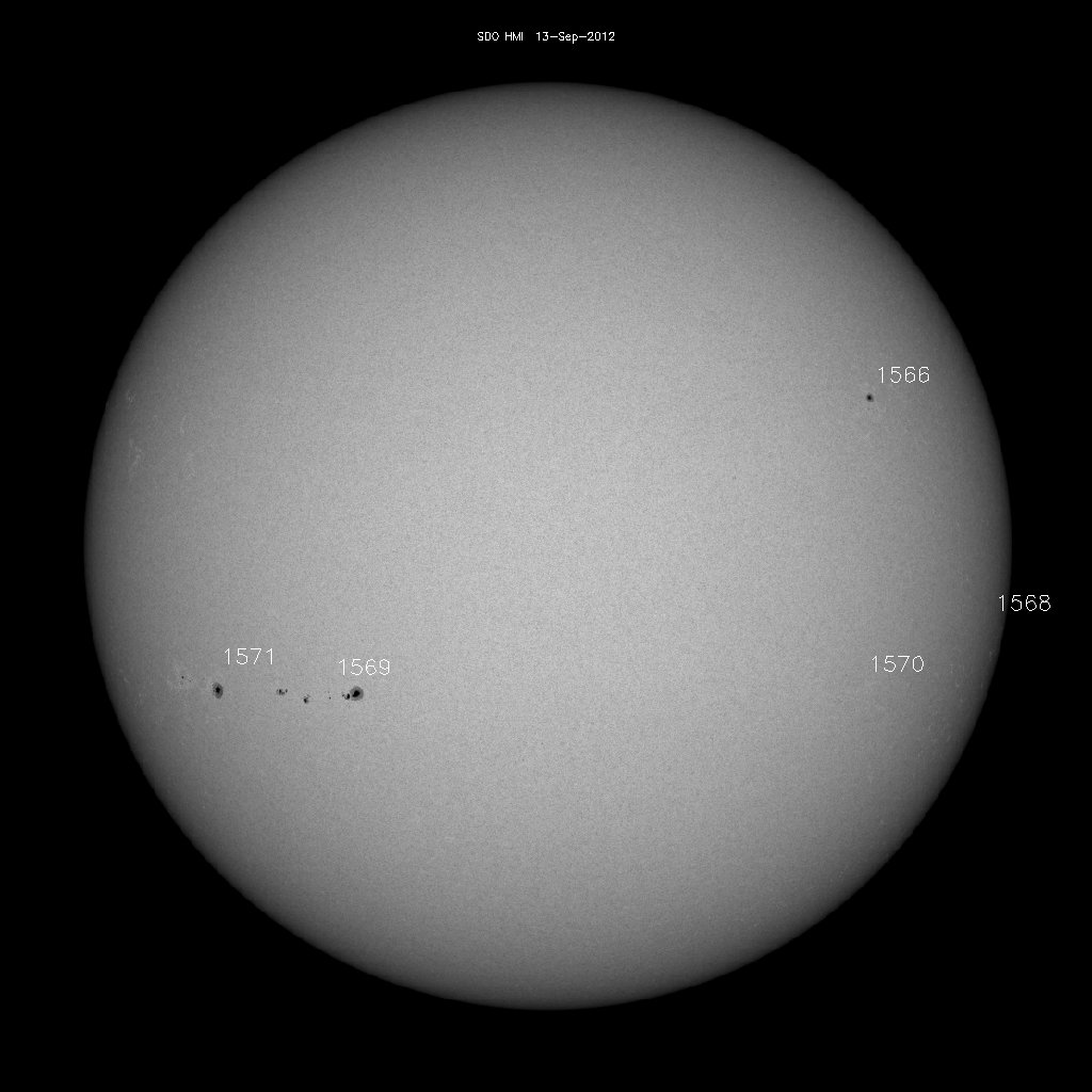 Sunspot regions