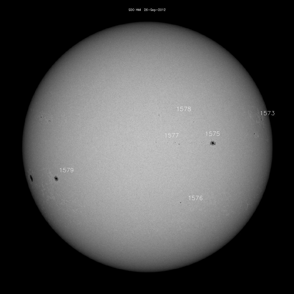 Sunspot regions