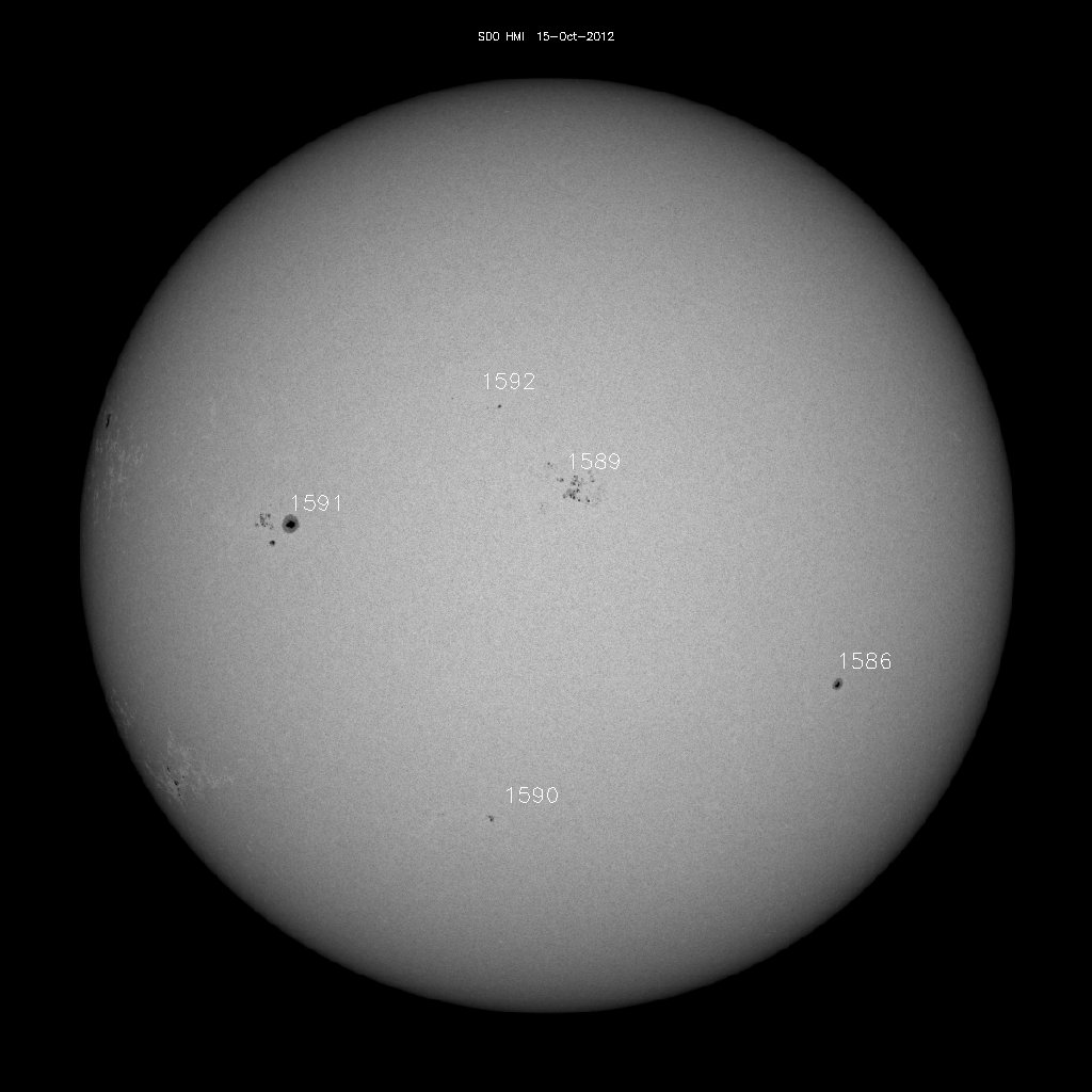 Sunspot regions