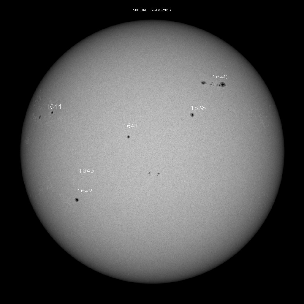 Sunspot regions