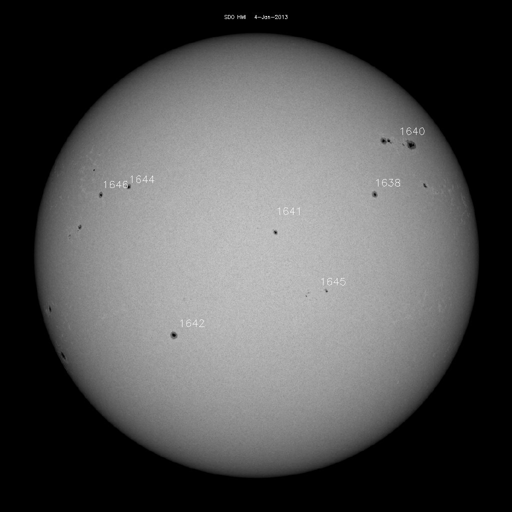 Sunspot regions