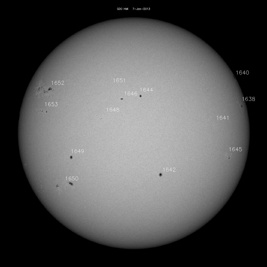 Sunspot regions