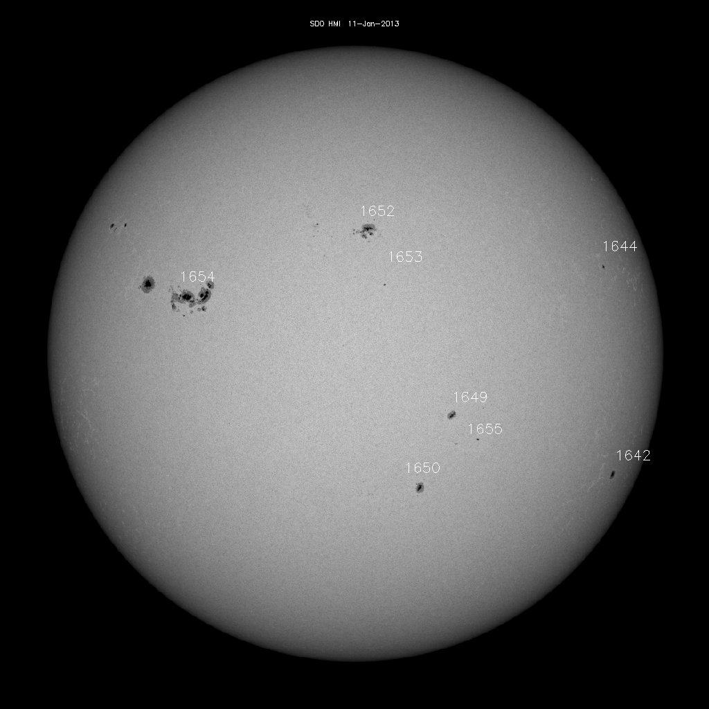 Sunspot regions