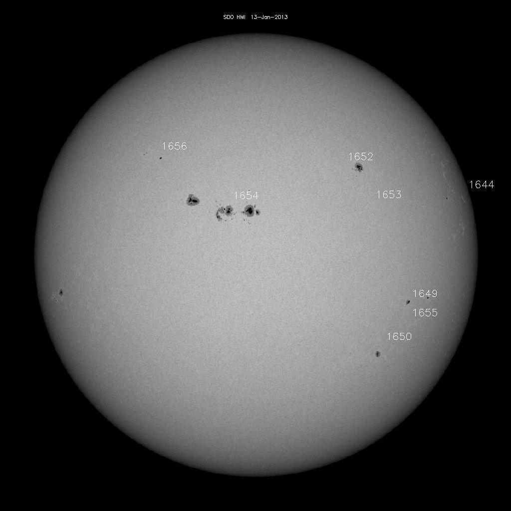 Sunspot regions