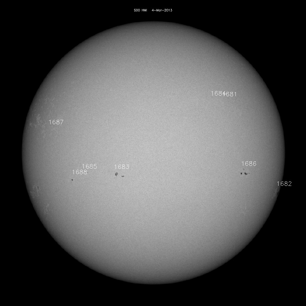 Sunspot regions