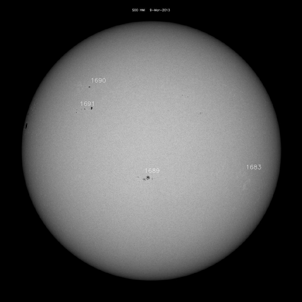 Sunspot regions