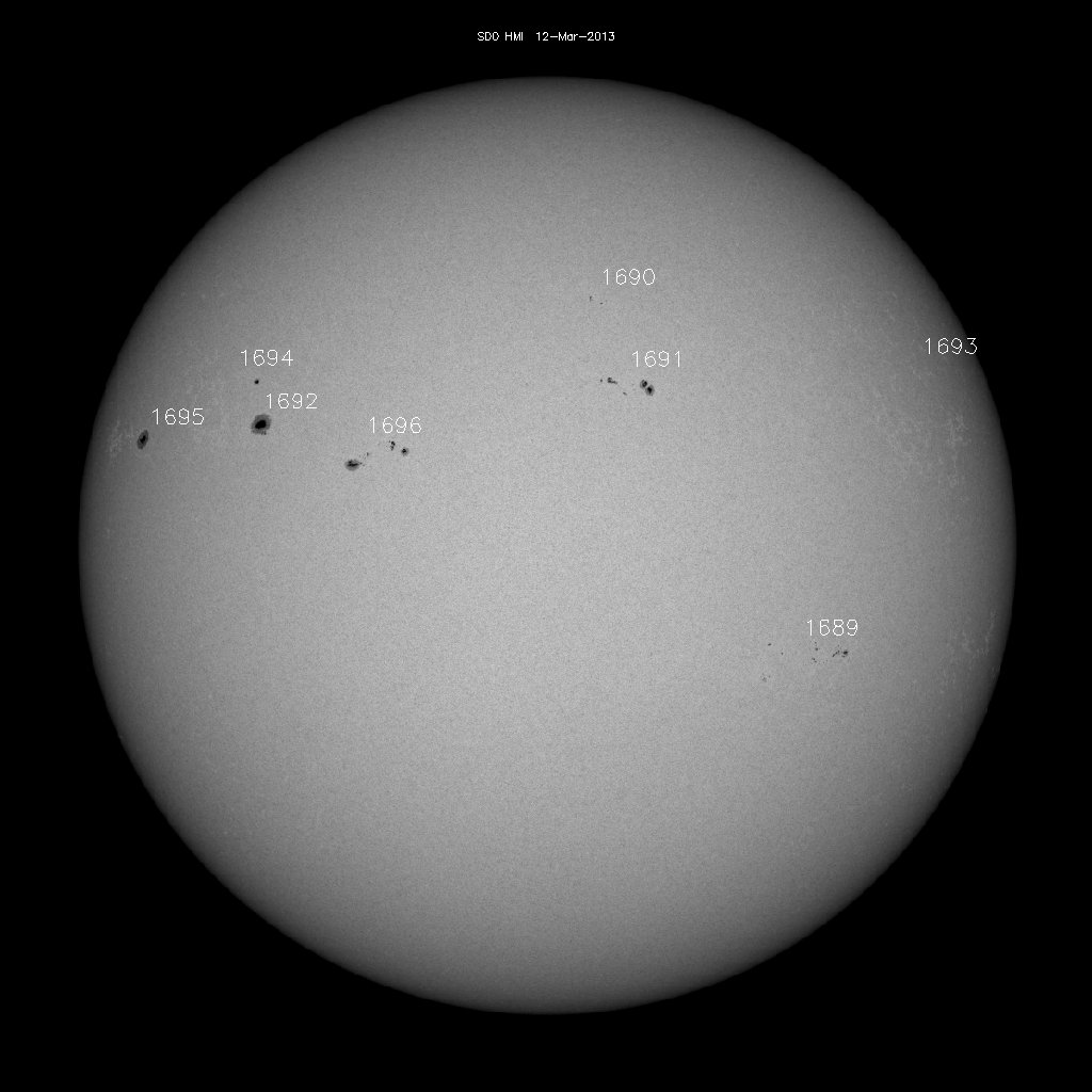 Sunspot regions