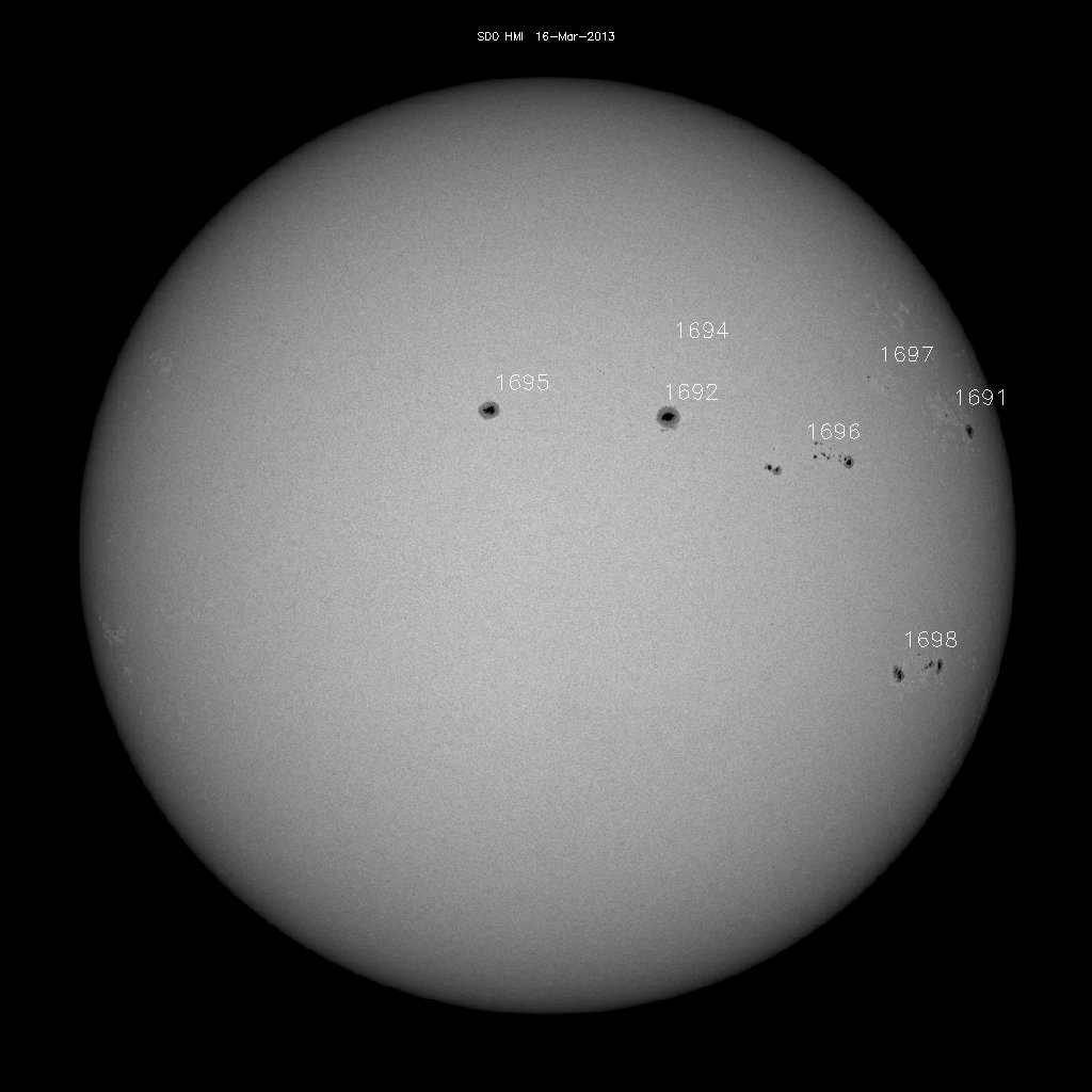 Sunspot regions