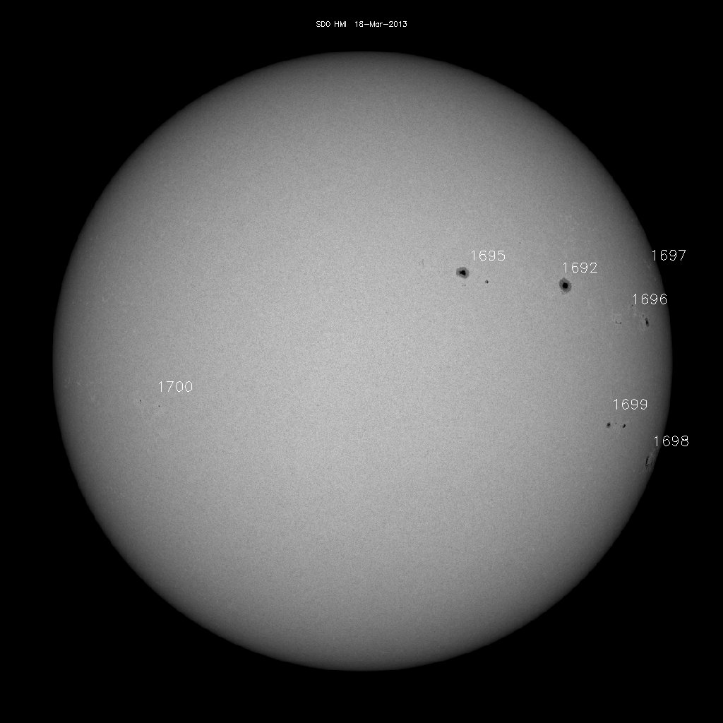 Sunspot regions