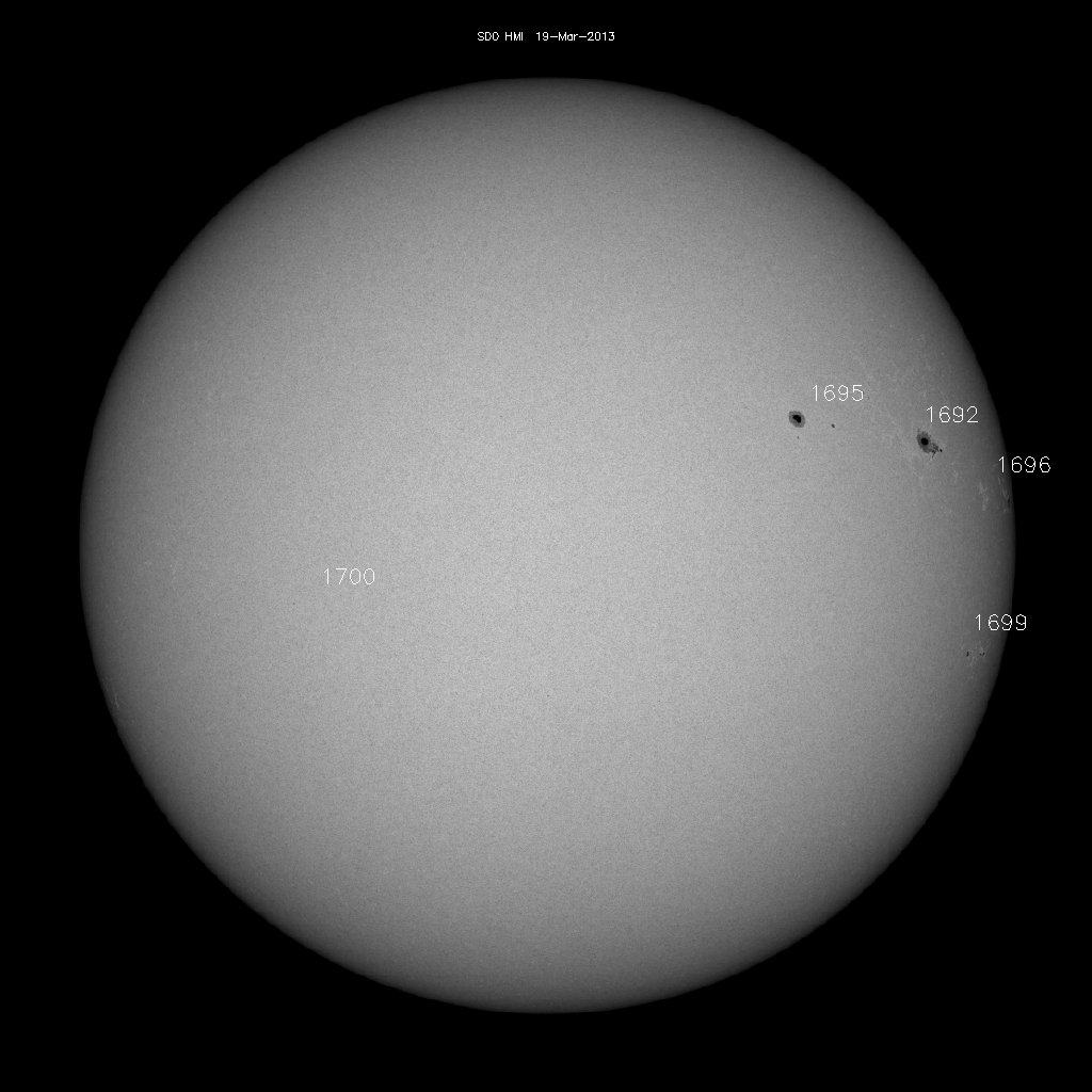 Sunspot regions