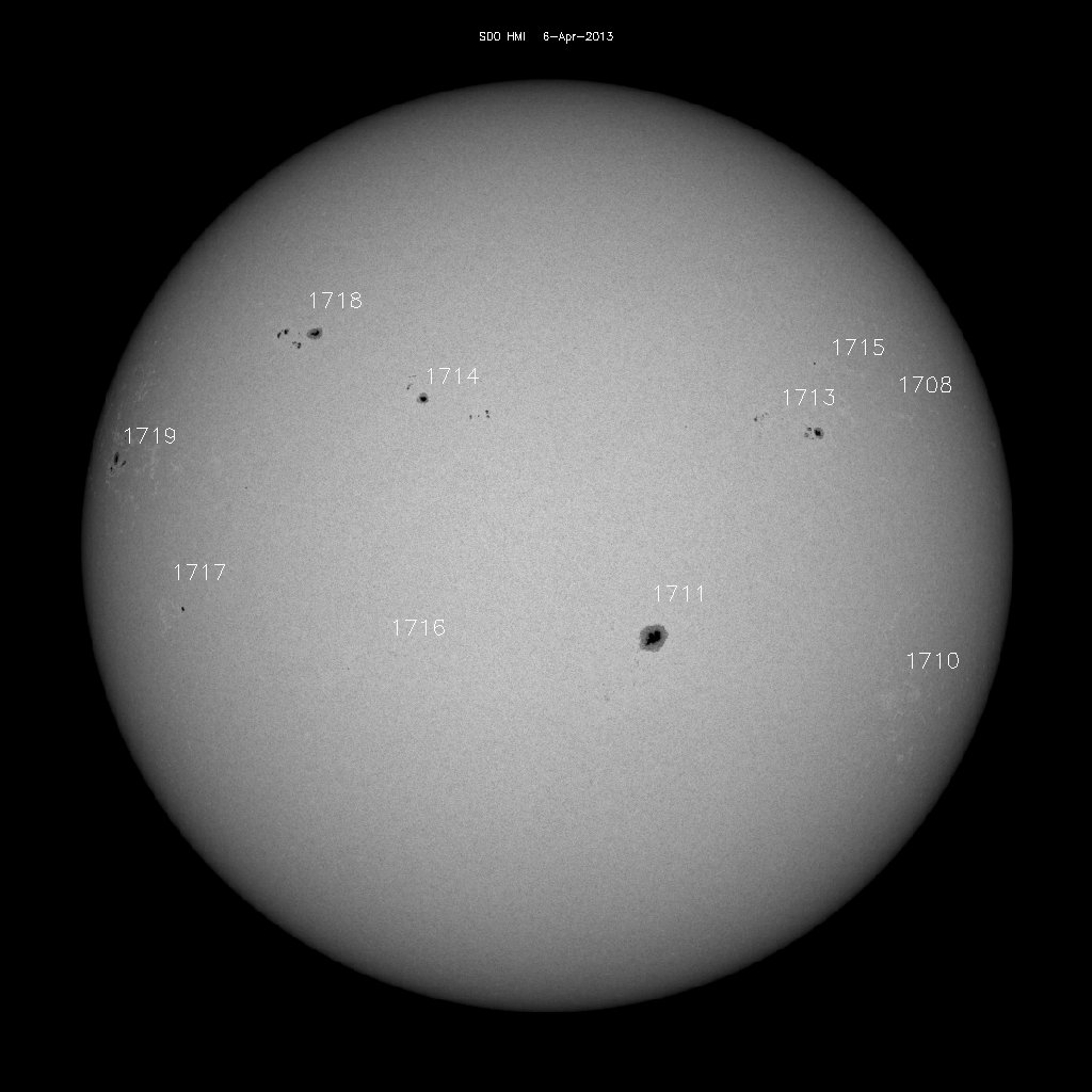 Sunspot regions